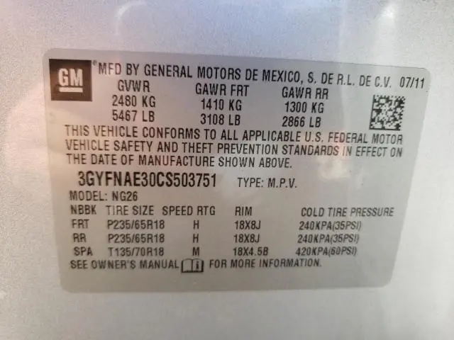 2012 CADILLAC SRX LUXURY COLLECTION  