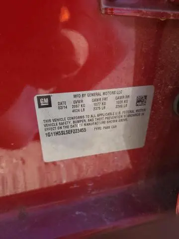 2014 CHEVROLET MALIBU LTZ  