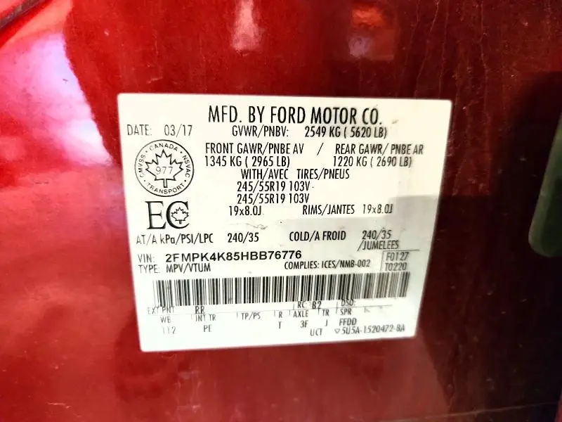 2017 FORD EDGE TITANIUM  