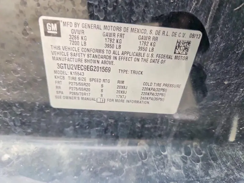 2014 GMC SIERRA K1500 SLT  