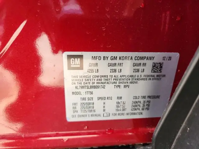 2021 CHEVROLET TRAILBLAZER RS  