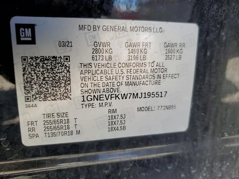 2021 CHEVROLET TRAVERSE LS  