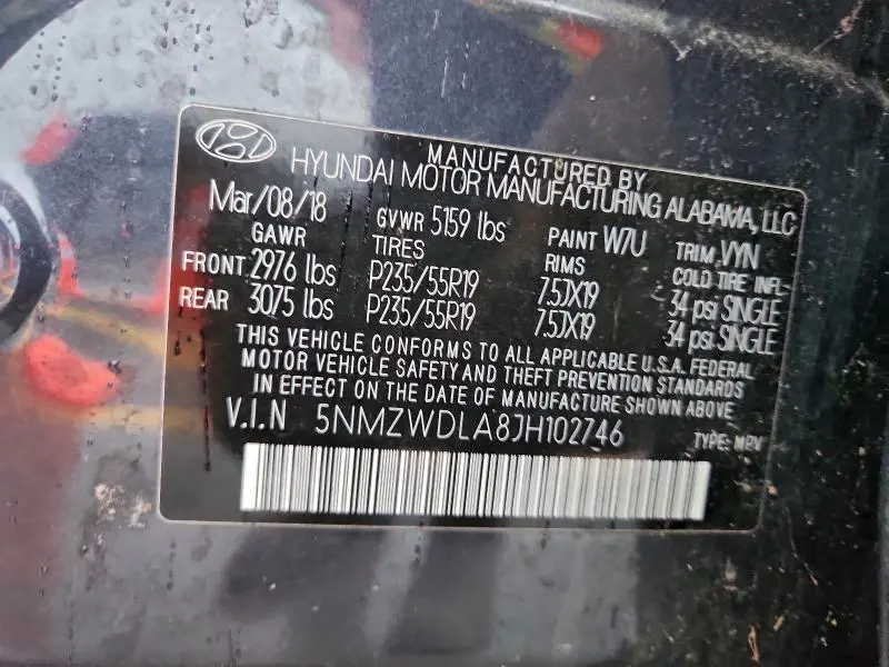 2018 HYUNDAI SANTA FE SPORT   