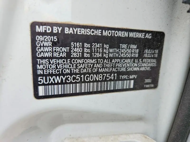 2016 BMW X3 XDRIVE28D  