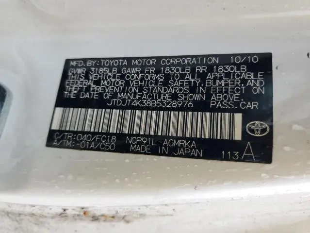 2011 TOYOTA YARIS   