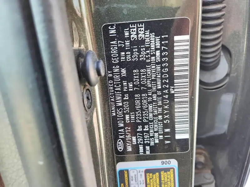 2013 KIA SORENTO EX  