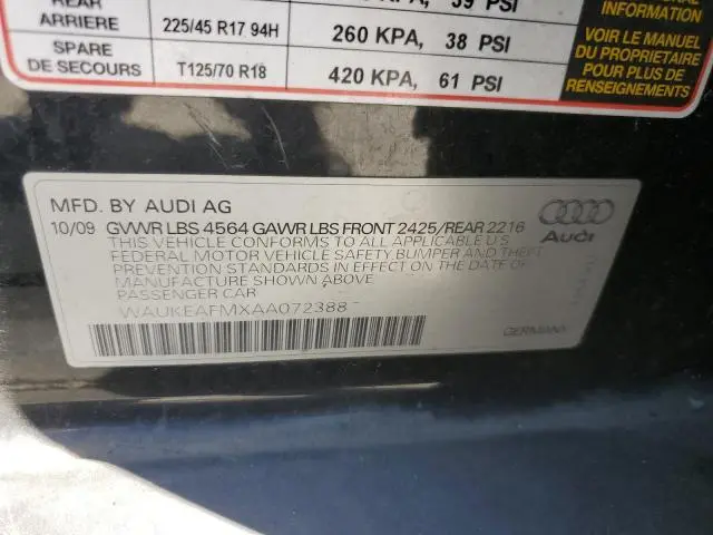 2010 AUDI A3 PREMIUM PLUS  