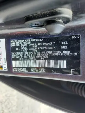 2018 TOYOTA 4RUNNER SR5  