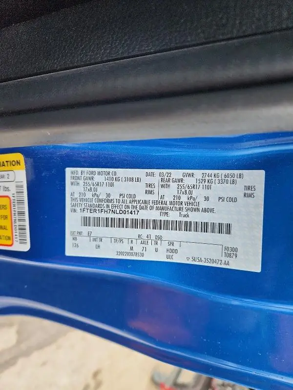 2022 FORD RANGER XL  