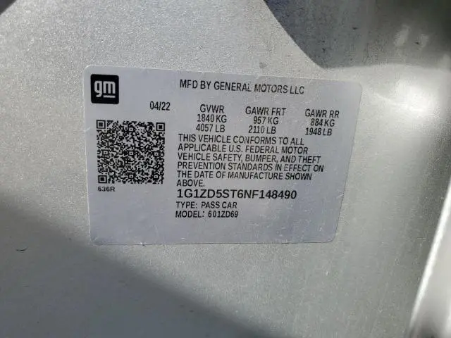 2022 CHEVROLET MALIBU LT