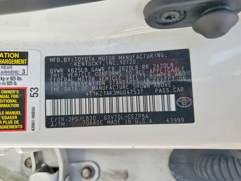 2021 TOYOTA CAMRY XSE V6  