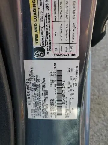 2012 FORD FUSION SEL  