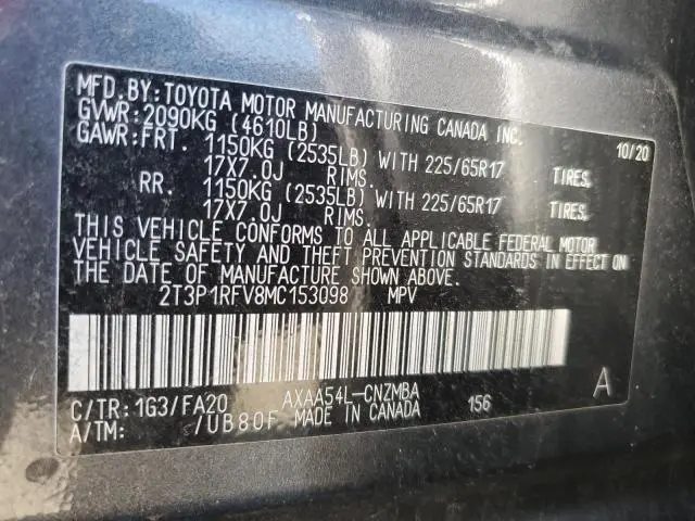 2021 TOYOTA RAV4 XLE