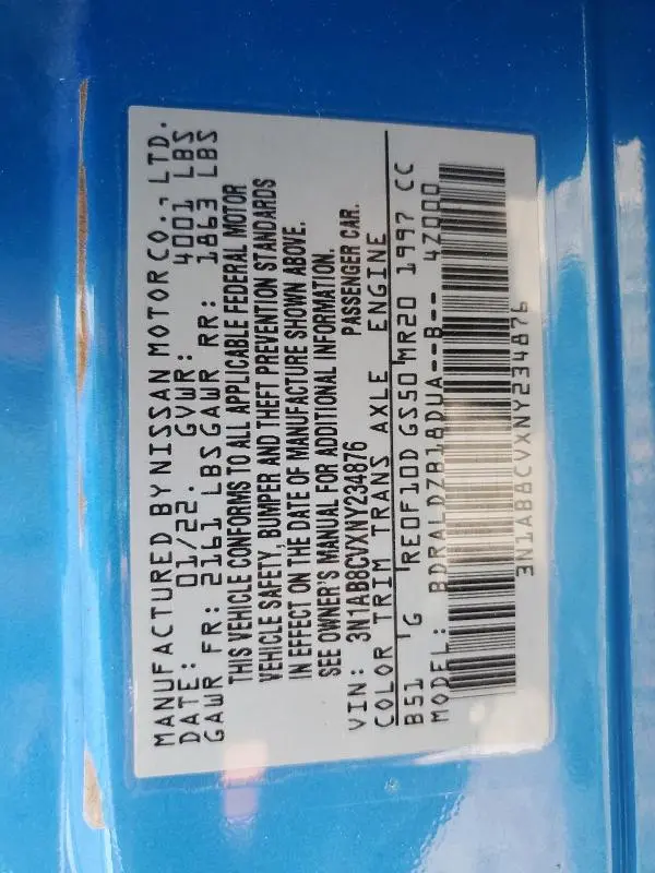 2022 NISSAN SENTRA SV  