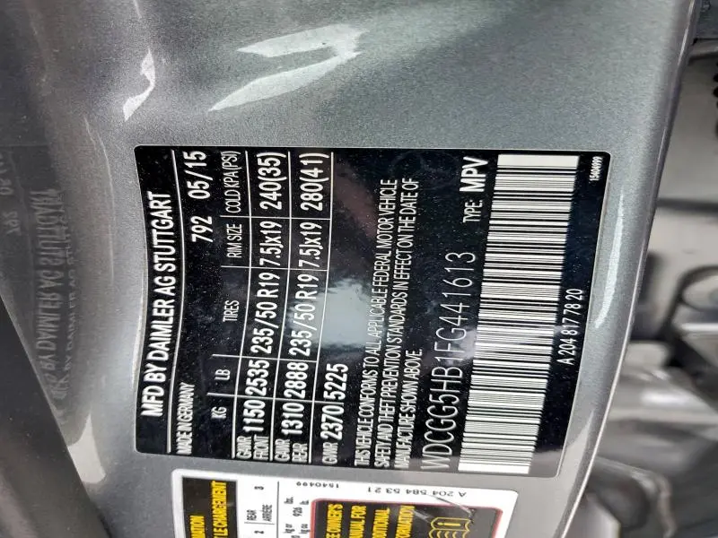 2015 MERCEDES-BENZ GLK 350  