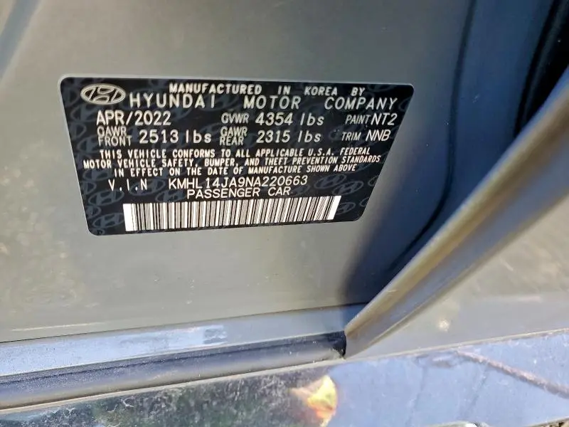 2022 HYUNDAI SONATA SEL  