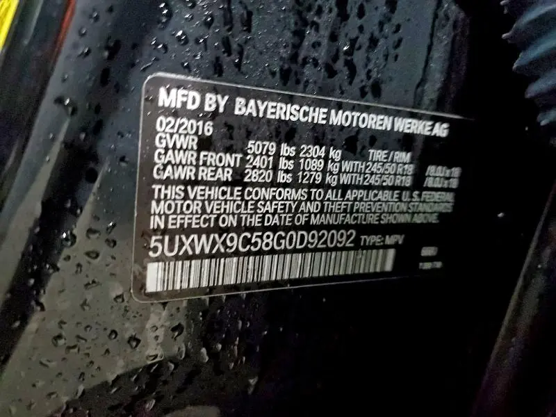 2016 BMW X3 XDRIVE28I  