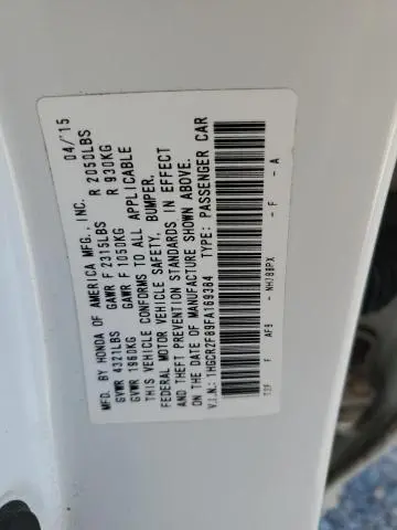 2015 HONDA ACCORD EXL