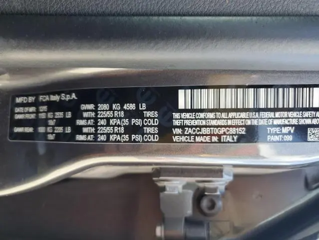 2016 JEEP RENEGADE LATITUDE  
