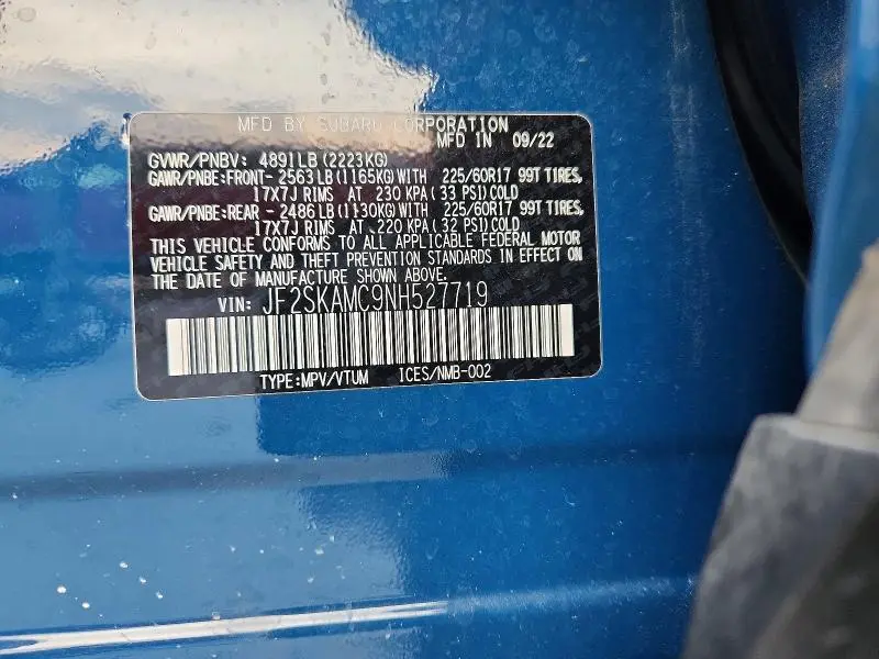 2022 SUBARU FORESTER WILDERNESS  