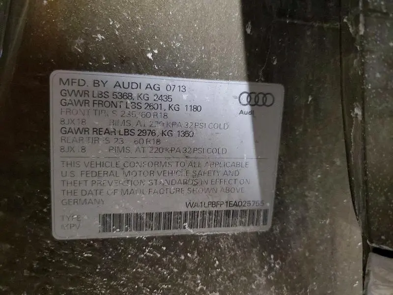 2014 AUDI Q5 PREMIUM PLUS  