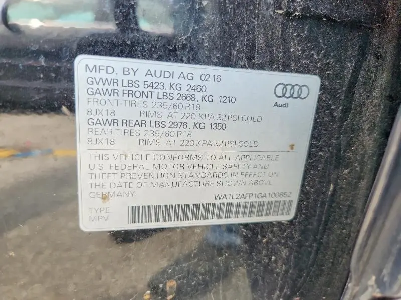 2016 AUDI Q5 PREMIUM PLUS  