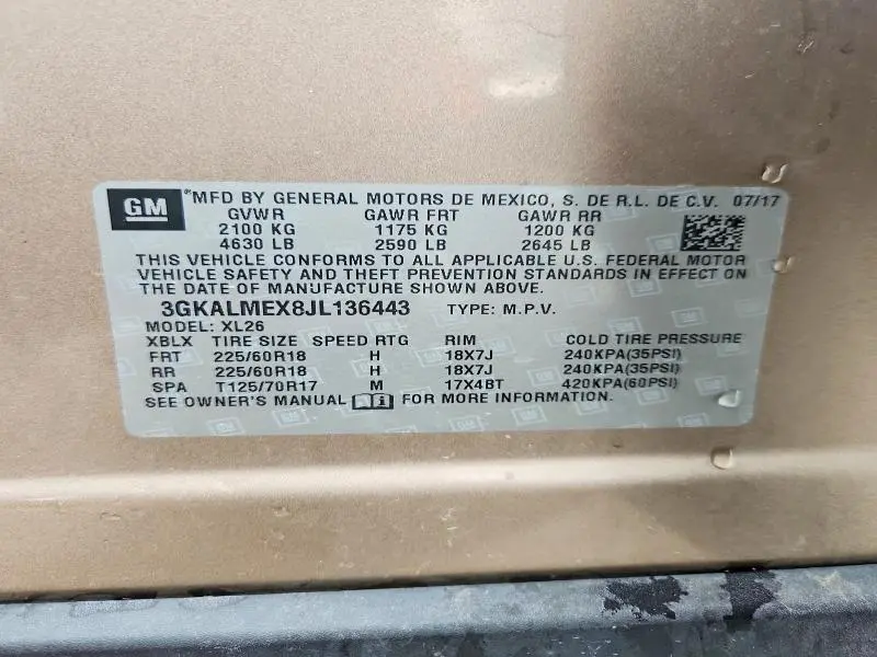 2018 GMC TERRAIN SLE  