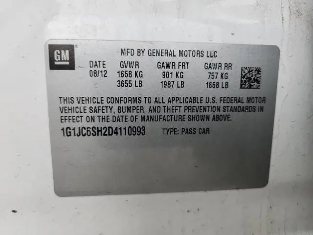 2013 CHEVROLET SONIC LT  