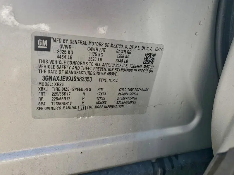 2018 CHEVROLET EQUINOX LT  