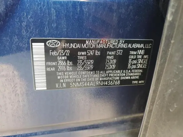 2022 HYUNDAI SANTA FE LIMITED  