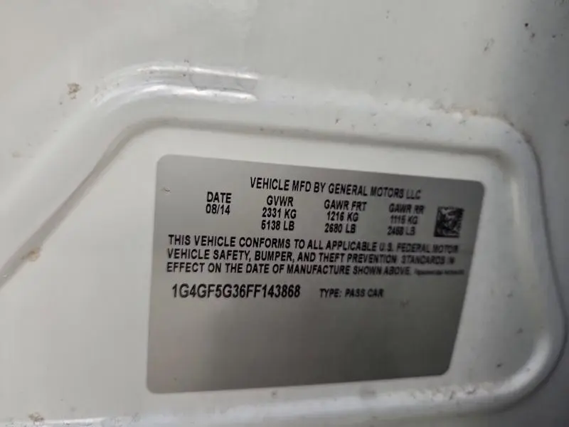 2015 BUICK LACROSSE PREMIUM  