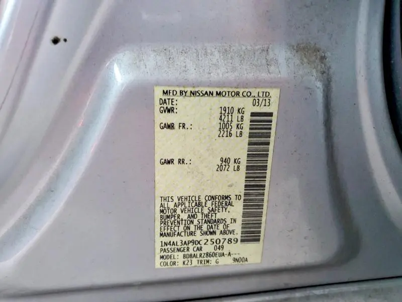 2013 NISSAN ALTIMA 2.5  