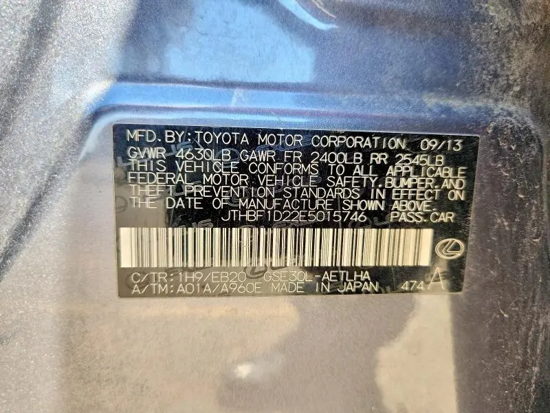 2014 LEXUS IS 250 BASE  