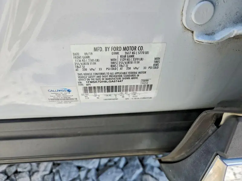 2020 FORD EXPLORER XLT  