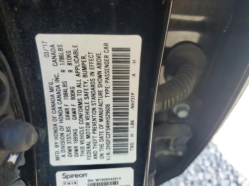 2017 HONDA CIVIC LX  