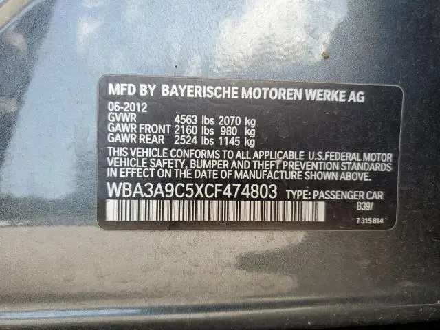 2012 BMW 335 I  