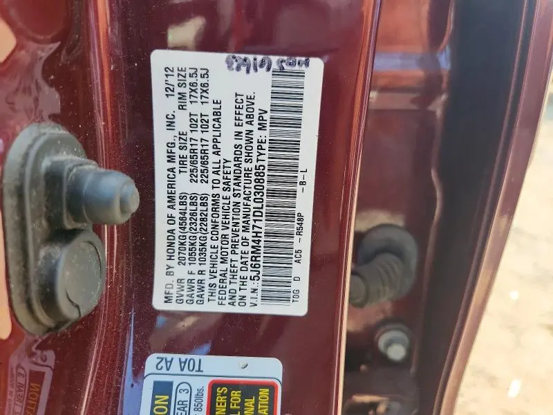 2013 HONDA CR-V EXL  