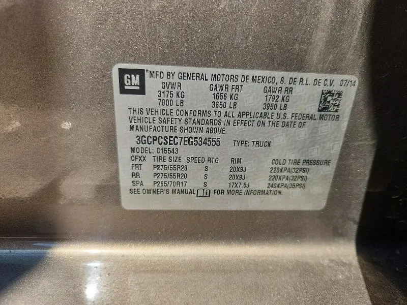 2014 CHEVROLET SILVERADO C1500 LTZ  