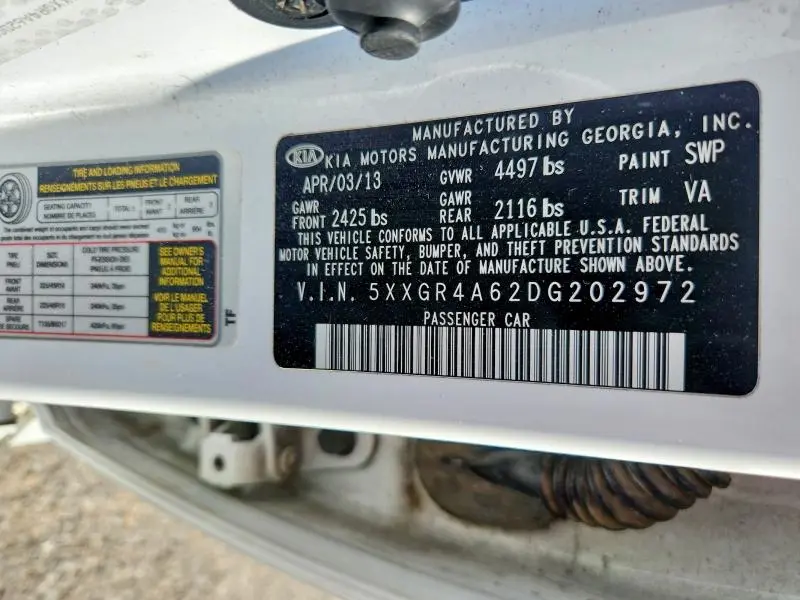 2013 KIA OPTIMA SX  