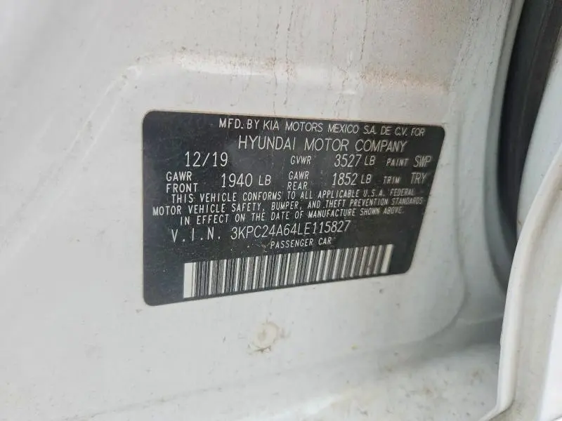 2020 HYUNDAI ACCENT SE  