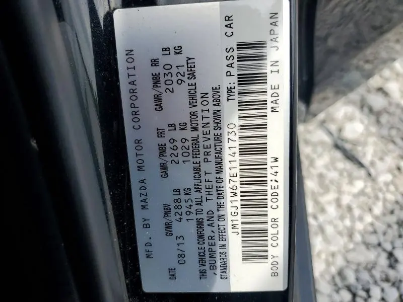 2014 MAZDA 6 GRAND TOURING  