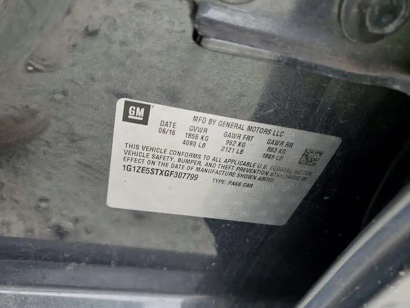 2016 CHEVROLET MALIBU LT  