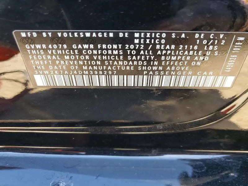 2013 VOLKSWAGEN JETTA BASE  