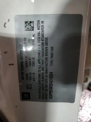 2014 BUICK VERANO CONVENIENCE  