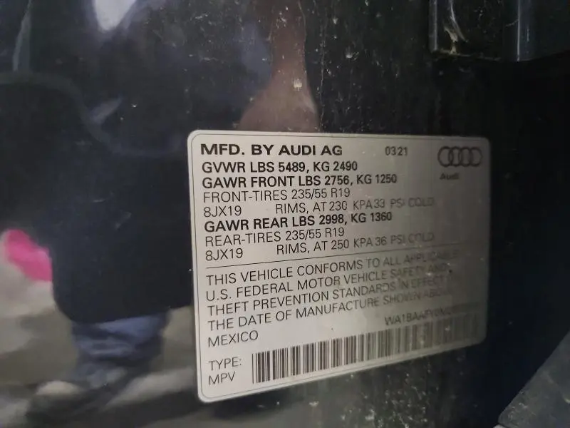 2021 AUDI Q5 PREMIUM PLUS  