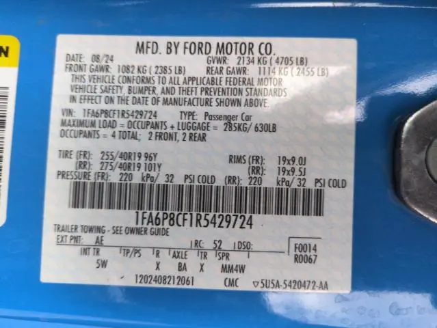 2024 FORD MUSTANG GT