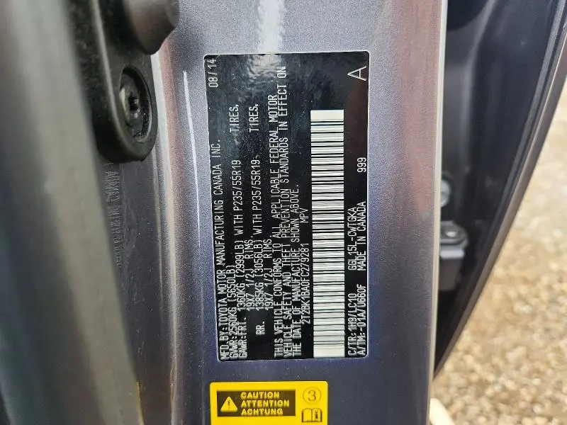 2015 LEXUS RX 350 BASE  