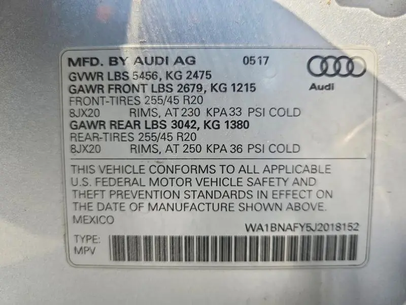 2018 AUDI Q5 PREMIUM PLUS  