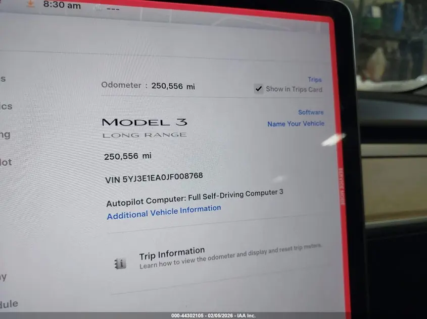 2018 TESLA MODEL 3 LONG RANGE/MID RANGE
