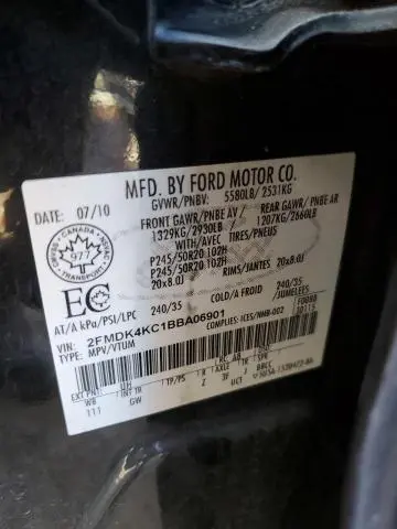 2011 FORD EDGE LIMITED  